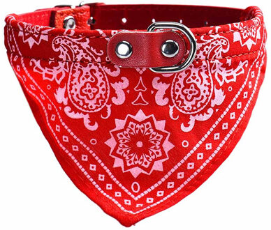 Verstelbare Pet Dog Puppy Cat Sjaal Bandana Kraag Halsdoek Voor Hond Perro Chien Dla Psa Hond Honden Cani Psy # # rood M