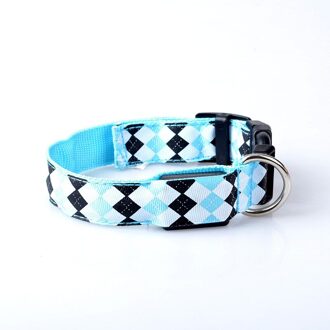 Verstelbare Pet Hond Kat Kraag Kleine Huisdieren Led Gloeiende Kraag Huisdier Lichtgevende Knipperende Ketting Nacht Veiligheid Kraag Dierbenodigdheden blauw
