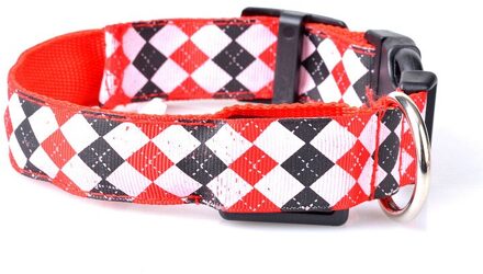 Verstelbare Pet Hond Kat Kraag Kleine Huisdieren Led Gloeiende Kraag Huisdier Lichtgevende Knipperende Ketting Nacht Veiligheid Kraag Dierbenodigdheden rood