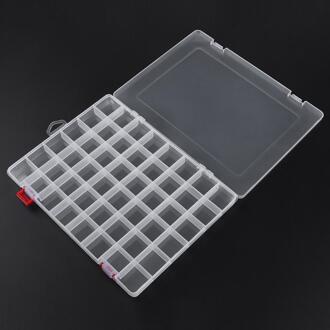 Verstelbare Plastic 48-Compartiment Transparante Pp Plastic Vissen Lokken Opbergdoos Sieraden Earring Bin Case Container