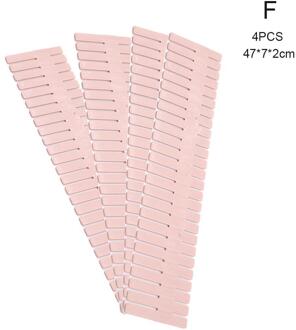 Verstelbare Plastic Lade Divider Diy Opslag Planken Combinatie Ruimtebesparend Gratis Divisie Huishoudelijke Gereedschap Board Partitio S7R7 roze 47X7X2cm