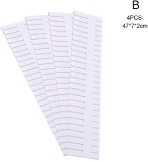 Verstelbare Plastic Lade Divider Diy Opslag Planken Combinatie Ruimtebesparend Gratis Divisie Huishoudelijke Gereedschap Board Partitio S7R7 wit 47X7X2cm
