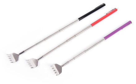 Verstelbare Praktische Handige Telescopische Uitschuifbare Terug Schraper Stalen Pen Clip Wervelkolom Plug Pocket Scratch Massage Makeup Tools Kit 10