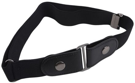 Verstelbare Riem Zonder Gesp Gesp-Gratis Elastische Riem Voor Jeans Broek Jurk Stretch Taille Riemen Voor Vrouwen Ceinture Femme zwart