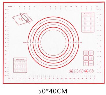 Verstelbare Rvs Rolling Pins 4 Verwijderbare Dikte Ringen Gebak Mat voor Deeg Gebak Pizza Pie Cookies Bakvormen Tool 50X40cm