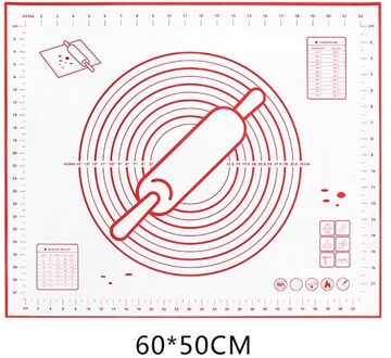 Verstelbare Rvs Rolling Pins 4 Verwijderbare Dikte Ringen Gebak Mat voor Deeg Gebak Pizza Pie Cookies Bakvormen Tool 60X50cm