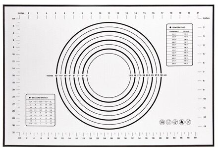 Verstelbare Rvs Rolling Pins 4 Verwijderbare Dikte Ringen Gebak Mat voor Deeg Gebak Pizza Pie Cookies Bakvormen Tool zwart Mat