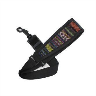 Verstelbare Saxofoon Sax Draagriem Katoen Gewatteerde Met Haak Sluiting Goud