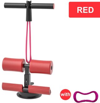 Verstelbare Sit-Up Assistent Thuis Fitnessapparatuur Multifunctionele Afvallen Been Uitoefenaar Zuignap Buikspier Gym Rood