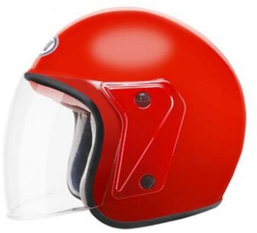 Verstelbare Size Dial Dot Volgelaatsmasker Schedel Cap Motorhelmen Unisex-Volwassen Motorhelm Mannen & Vrouwen rood