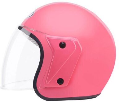 Verstelbare Size Dial Dot Volgelaatsmasker Schedel Cap Motorhelmen Unisex-Volwassen Motorhelm Motorfiets Accessoires roze