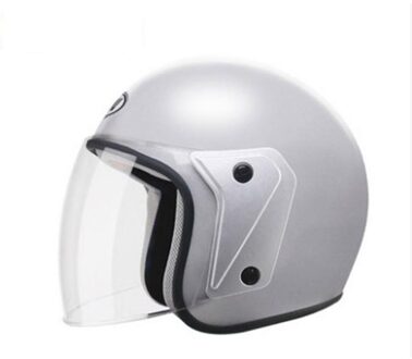 Verstelbare Size Dial Dot Volgelaatsmasker Schedel Cap Motorhelmen Unisex-Volwassen Motorhelm Motorfiets Accessoires zilver