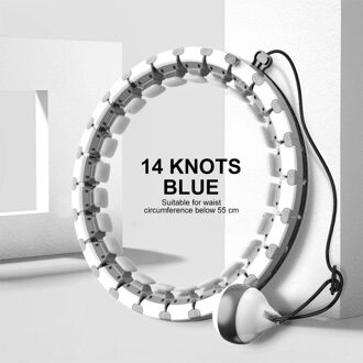 Verstelbare Smart Tellen Sport Hoops Bodybuilding Ring Home Gym Yoga Dunne Taille Afslanken Oefening Fitness Hoepel Apparatuur 14 knots grijs