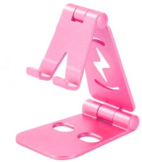Verstelbare Smartphone Houder Tablet Mobiele Telefoon Stand Desk Stand Desktop Houder Ondersteuning Mount Universele Base Voor Iphone Xiaomi roze Phone houder
