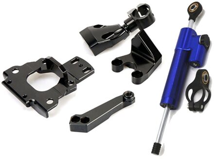 Verstelbare Steering Stabilisator Demper Montage Kit Beugel Voor Kawasaki Z800 13-16 14 15 Blauw