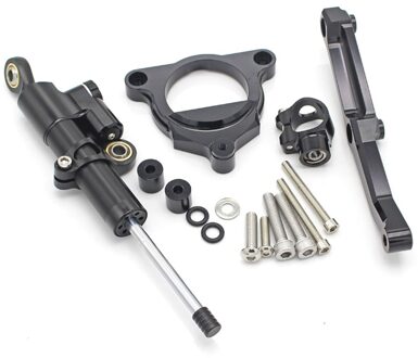 Verstelbare Steering Stabilisator Demper Montage Kit Beugel Voor Kawasaki Z800 13-16 14 15 zwart