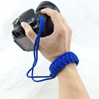 Verstelbare Sterke Camera Verstelbare Pols Lanyard Strap Grip Weave Cord Camera Strap Grip Voor Para Koord blauw