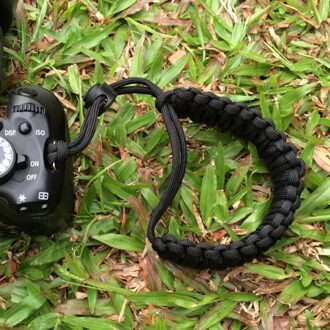 Verstelbare Sterke Camera Verstelbare Pols Lanyard Strap Grip Weave Cord Camera Strap Grip Voor Para Koord zwart