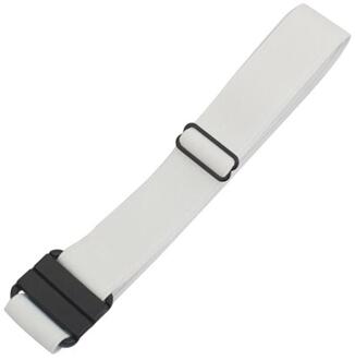 Verstelbare Stretch Taille Riem No Show Platte Gesp Antislip Eenvoudige Elastische Riemen Band Voor Vrouwen En Mannen Broek kleding Tailleband wit