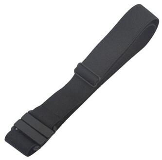 Verstelbare Stretch Taille Riem No Show Platte Gesp Antislip Eenvoudige Elastische Riemen Band Voor Vrouwen En Mannen Broek kleding Tailleband zwart