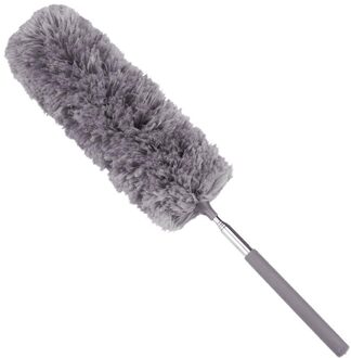 Verstelbare Stretch Verlengen Microfiber Stof Plumeau Huishoudelijke Stofborstel Auto Office Cleaning Kitchen Tools Grijs