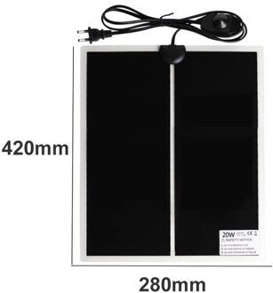 Verstelbare Temperatuur Reptile Heater Mat Met Drie Specificaties Van 5W 14W 20W Draagbare Klimmen Huisdier Elektrische Deken 20 EU