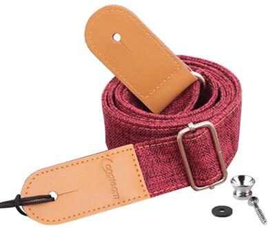 Verstelbare Ukulele Band Met Katoen Fiber Schouderriem Stijl Ukelele Hawaii 4 Snaren Gitaar Riem Riem Rood