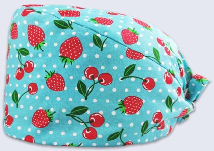 Verstelbare Unisex Cartoon Print Scrub Cap Schoonheidssalon Vrouwelijke Verpleegkundige Chirurgische Cap Chirurg Cap Dental Chirurgische Cap Z-012