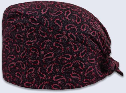 Verstelbare Unisex Cartoon Print Scrub Cap Schoonheidssalon Vrouwelijke Verpleegkundige Chirurgische Cap Chirurg Cap Dental Chirurgische Cap Z--091