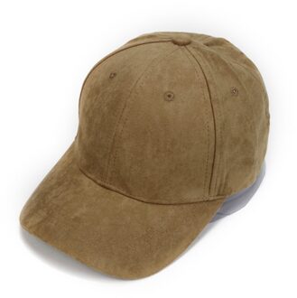 Verstelbare Unisex Kunstmatige Suede Baseball Cap Hoed Gebogen Rand Hoed Effen Kleur Voor Vrouwen/Man 2