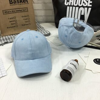 Verstelbare Unisex Suède Baseball Cap Gebogen Rand Hoed Effen Kleur Outdoor Sport Hoed Vier Seizoenen Winter Hoed Cap blauw 1stk