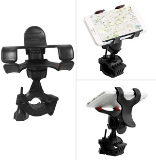 Verstelbare Universele Motorfiets Fiets Mtb Fiets Stuur Mount Houder Voor Cellphone Voor Iphone Gps Ondersteuning 360 Graden