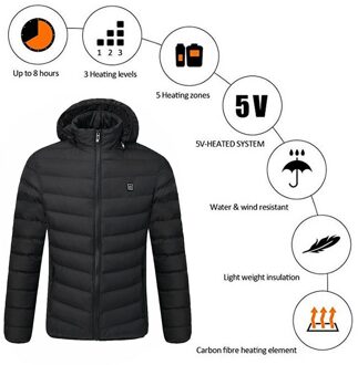 Verstelbare USB Elektrische Verwarmde Uitloper Outdoor Skiën Temperatuur Jassen Winter Warme Waterdichte Wandelschoenen Bergbeklimmen Hoodie 4XL