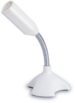 Verstelbare Usb Laptop Microfoon Mini Studio Speech Microfoon Stand Mic Met Houder Voor Multimedia Desktop Pc wit