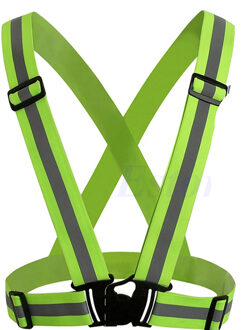 Verstelbare Veiligheid Hoge Zichtbaarheid Reflecterende Vest Gear Strepen Jas Ondersteuning