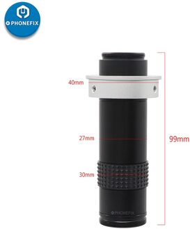 Verstelbare Vergroting 120X 130X 180X 200X 300X Zoom C Mount Lens Industrie Video Microscoop Camera Voor Telefoon Pcb Smd Solderen