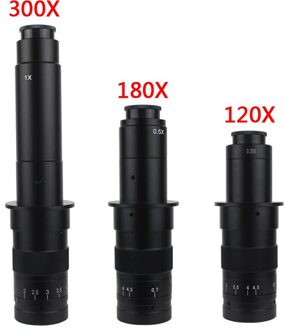Verstelbare Vergroting 120X 180X 300X Zoom 25Mm C Mount Lens Voor Hdmi Vga Usb Industrie Video Microscoop Camera