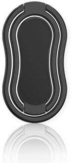 Verstelbare Vinger Ring Houder Stand Grip 360 ° Roterende Voor Mobiele Telefoon Auto Magnetische Mount Phone Terug Sticker zwart