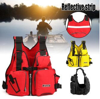 Verstelbare Vissen Vest Nylon Volwassen Outdoor Sport Leven Vest Jas Respiratoire Utility Ademend Multi Zakken Visgerei geel