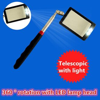 Verstelbare Voertuig Bodem Led Telescopische Inspectie Spiegel Versterking Detectie Spiegel Led Emergency Lamp Buitenverlichting
