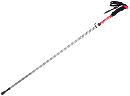 Verstelbare Wandelen Wandelen Polen Veiligheid Multifunctionele Tool Ultralight 5 Secties Draagbare Wandelen Polen Wandelen Apparatuur rood