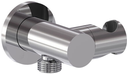 Verstelbare Wandsteun + Geint. Uitlaat MAY Chroom