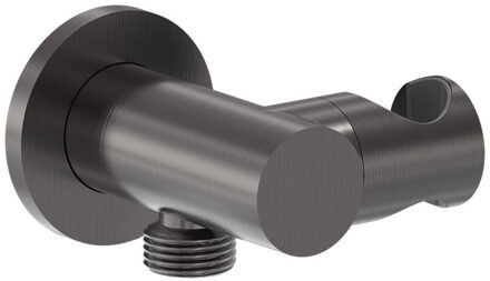 Verstelbare Wandsteun + Geint. Uitlaat MAY Geborsteld Mat Koper Pvd