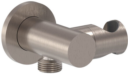 Verstelbare Wandsteun + Geint. Uitlaat MAY Geborsteld Nickel Pvd Nikkel