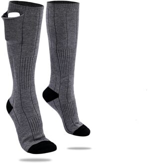 Verstelbare Warmer Sokken Elektrische Verwarmde Sokken Oplaadbare Batterij Voor Vrouwen Mannen Winter Outdoor Fietsen Sport Heate Grijs