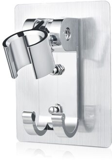 Verstelbare Zelfklevende Handheld Zuig Up Chrome Gepolijst Douchekop Holder Wandmontage Badkamer Douche Houder Beugel 7