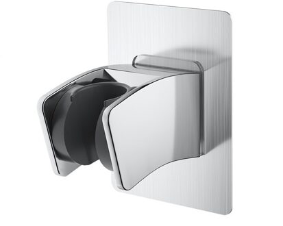 Verstelbare Zelfklevende Handheld Zuig Up Chrome Gepolijst Douchekop Holder Wandmontage Badkamer Douche Houder Beugel 8
