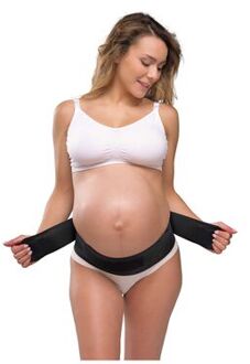 Verstelbare Zwangerschapsbuikband - Zwart - S/M