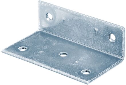 Versterkingshoek Ongelijkbenig Galvanisch Blauw 40x25x75mm