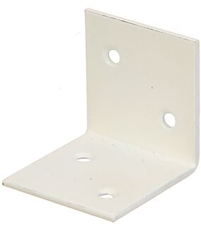 Versterkingshoek - Wit Geplastificeerd Staal - Gelijkbenig - 40x40x40mm